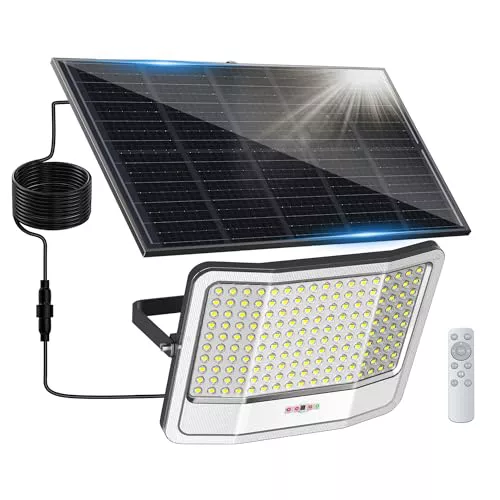 Adewalk 400W Focos Led Exterior Solares con Mando a Distancia, IP66 