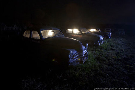 Coches abandonados en Rusia