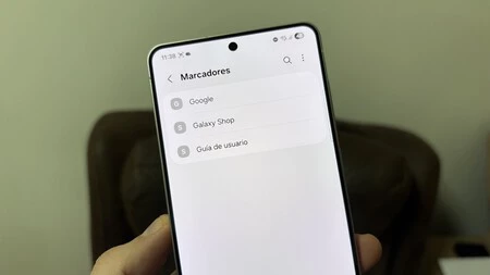 Marcadores del móvil Samsung Internet