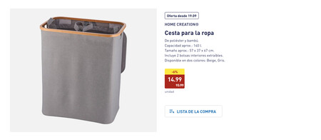 Cesta Para La Ropa Aldi