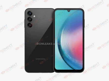 Samsung Galaxy A25 のレンダリング (画像: Onleaks および GizNext)