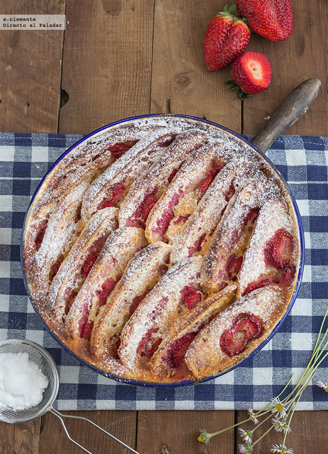 Pudding de fresas y brioche: receta dulce de aprovechamiento
