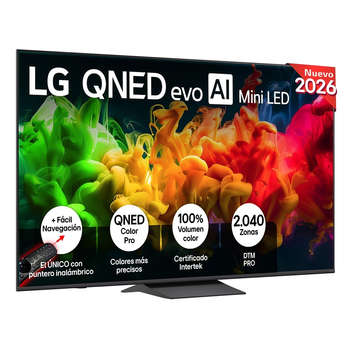TV QNED evo Mini LED 189 cm (75") LG 75QNED8EB3A 4K, Smart TV, AI, QNED8E (Reacondicionado Grado C) - Gris oscuro / Negro