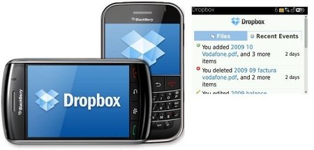 Dropbox llega a BlackBerry