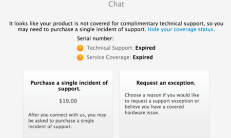 El chat de soporte oficial de Apple pasará a ser de pago para los productos sin garantía