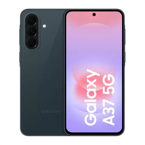 Samsung Galaxy A37 5G, 256GB, Móvil Fino con IA, 8GB, Gran Angular 50MP, Autonomía 2 Días, Batería 5000 mAh, IP68, Garantía del Fabricante 3 Años + 1 Año Extra, Color Verde Oscuro (Versión Española)
