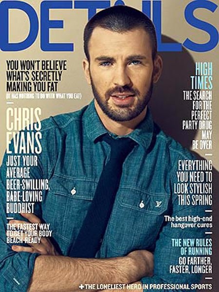 Marchando una portadita con buenorro a la vista... Chris Evans en Details