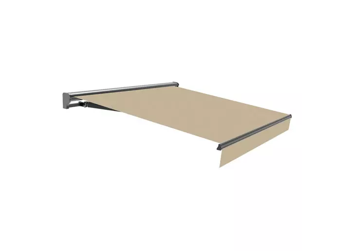 Toldo Osaka brazo extensible manual semicofre color gris y tela beige 2,95x2m