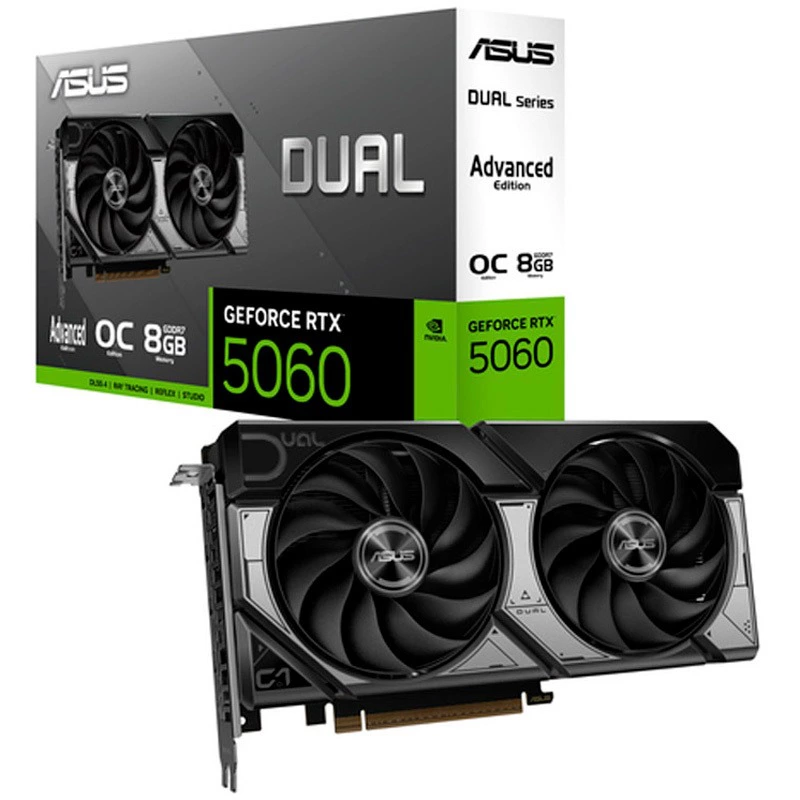 Tarjeta Gráfica Asus Dual GeForce RTX 5060 OC Advanced Edition 8GB GDDR7 DLSS4