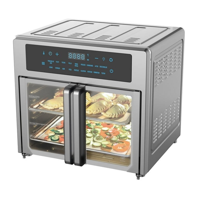 Horno Electrico y Freidora de Aire, Panel digital con 18 funciones, Tamaño XL 25 Lts AVERA