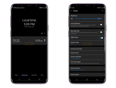 El tema oscuro del Samsung Galaxy S9 con Android Pie se deja ver antes de tiempo
