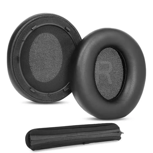 Space Q45 Ear Pads and Headband Cover Replacements Compatible with Soundcore by Anker Space Q45 Adaptive Active Headphone Earpads Cushion (Protein Leather) Headband Cushion with Softer Fabric
