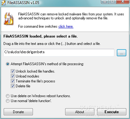 FileAssassin nos desbloquea archivos rebeldes en Windows