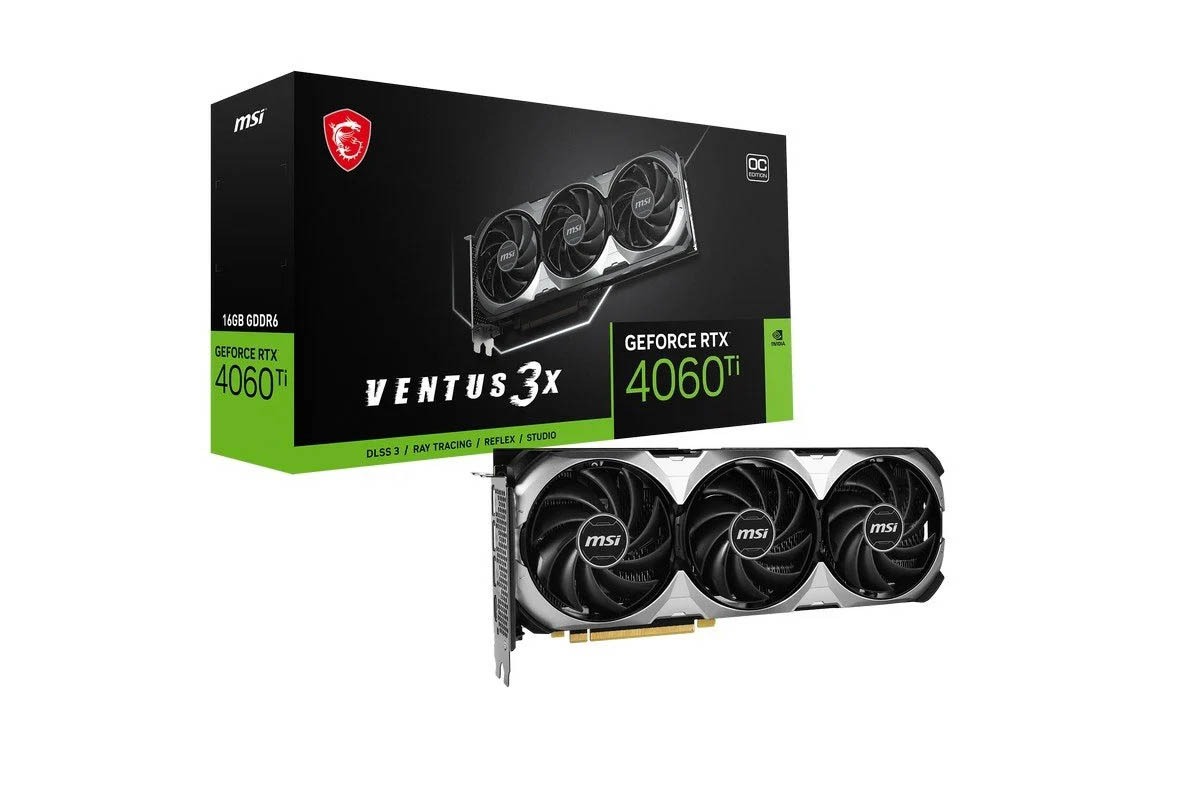 MSI GeForce RTX 4060 Ti VENTUS 3X OC 16GB GDDR6 DLSS3