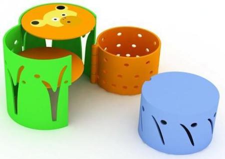 Can-can, un escritorio compacto para los niños