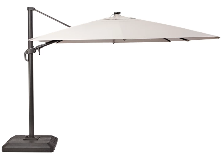 Parasol rectangular de aluminio NATERIAL Sonora marrón 282x391 cm