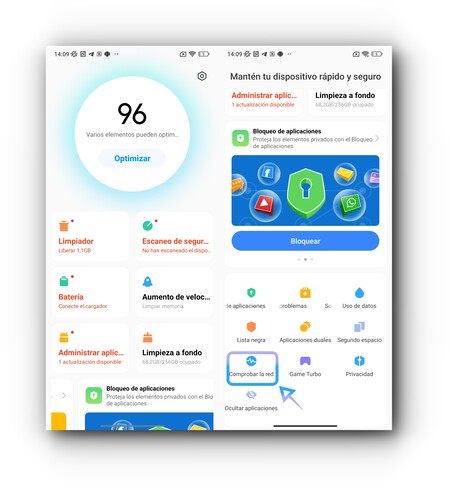 Comprobar Red Ruta Miui 14 Xiaomi