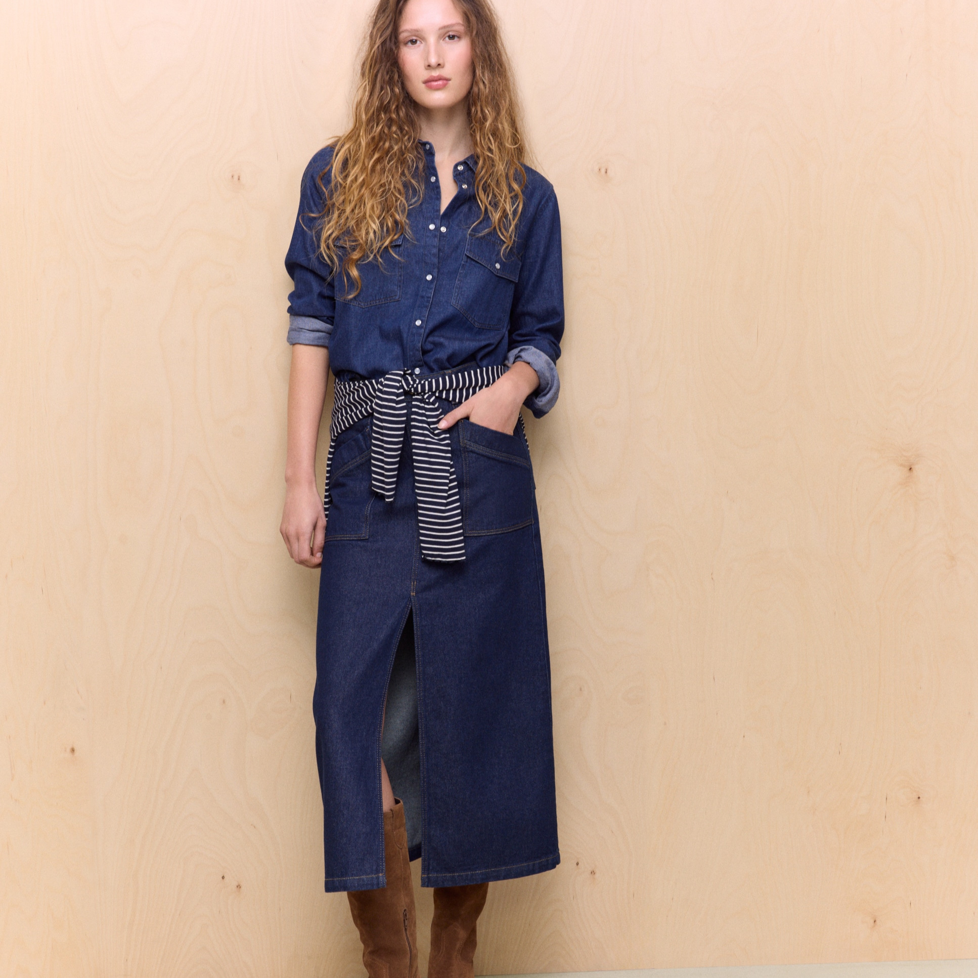 Easy Wear - Falda vaquera larga.