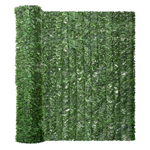 LOLAhome Seto Artificial Verde de 1x3 m | 1 Unidad | Alta Ocultación, con Tratamiento UV, Realista y Natural, No inflamable, Transpirable | para Jardín, Balcón, Ático, Terraza o Piscina.