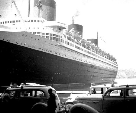 Ss Normandie In Nyc Harbor At Pier