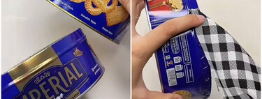 No tires las cajas de galletas danesas: reutilízalas y crea tú mismo este organizador de dos pisos para el cuarto de baño