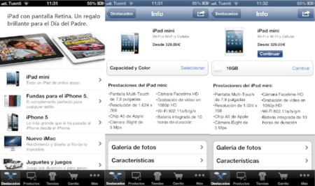 La aplicación oficial de la Apple Store se actualiza con nuevas opciones de envío