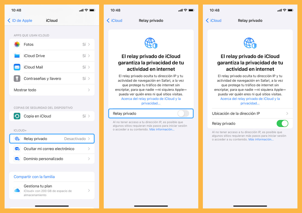 Esta es la función que activo siempre en el iPhone para navegar sin que