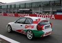 Trulli y Schumacher con el Corolla