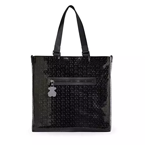 TOUS Bolso Shopping de Vinilo Hidrófugo con Acabado Charol, Para Mujer, Medidas 13x22 cm, Colección Lindsay