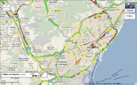 Google Maps ya informa en tiempo real del tráfico