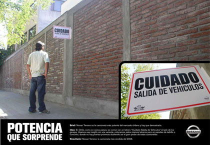 Publicidad del Nissan Terrano en Chile
