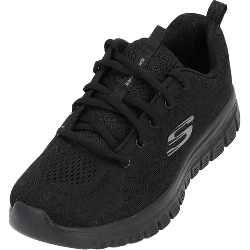 Skechers Graceful Get Connected Regular, Zapatillas Mujer, Black Mesh Trim