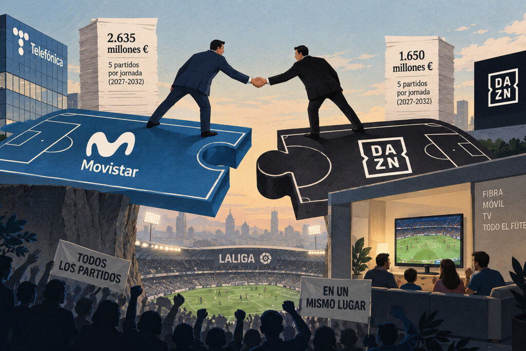 Telefónica ya tenía media Liga. Va a pagar 1.650 millones de euros para conseguir algo más importante: tenerla toda