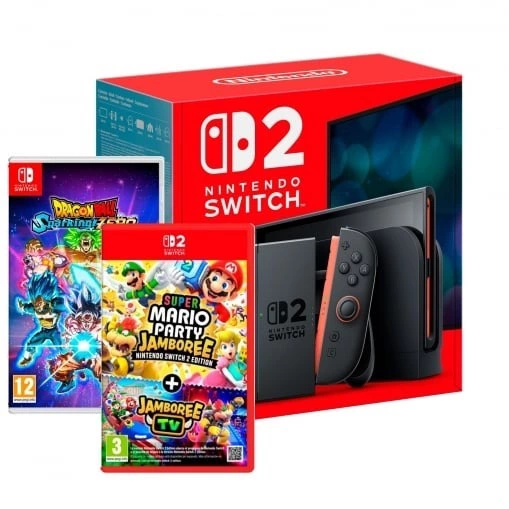 Consola Nintendo Switch 2 256 GB + Super Mario Party Jamboree + Dragon Ball Sparking Zero