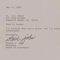 Steve Jobs le negó un autógrafo a un fan en 1983. Al hacerlo, escribió una carta que se vendió por 410.000 euros 