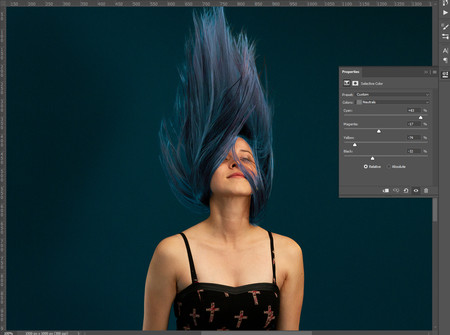 Cambiar el tono de pelo o cabello en photoshop