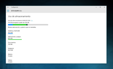 Así funciona la aplicación de Uso de almacenamiento de Windows 10