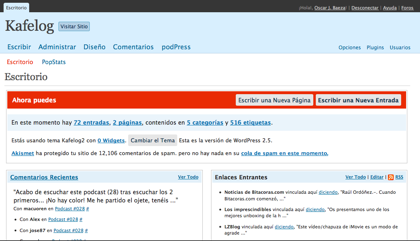 La imagen de la semana, Wordpress 2.5