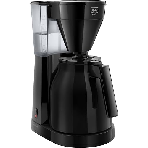 Melitta, Cafetera de Goteo Therm II con Jarra Isotérmica, Función Easy Click, Negra, 1023-06, 1050 W, 1 Liter