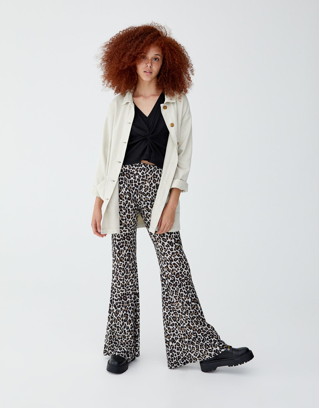 Pantalones Campana Leopardo