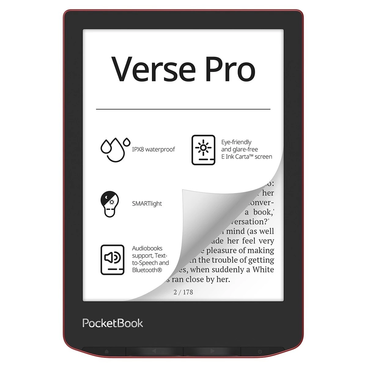 e-Reader Pocketbook Verse Pro Passion Red, 6" E-ink Carta