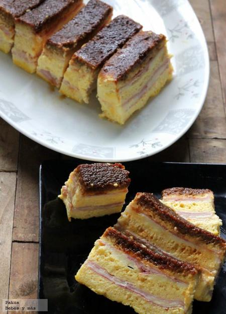 Pudding de jamón York y queso ideal para los niños. Receta sencilla