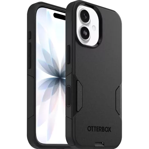 OtterBox Commuter Series con MagSafe. Funda resistente para iPhone con acabado rugerizado y certificación de estándares militares. Color negro.