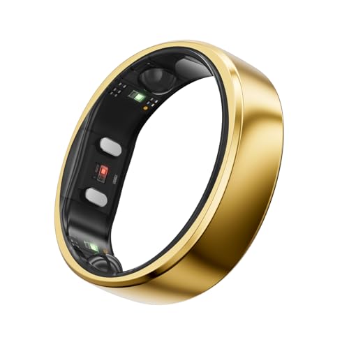 RingConn Gen 2 Smart Ring – Anillo Inteligente - Dorado - Talla 8 | Monitoriza el sueño, el estrés, la frecuencia cardíaca y la Salud Femenina - sin suscripción y hasta 12 días de autonomía
