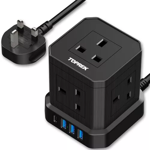 Cube Extension Lead with USB Slots