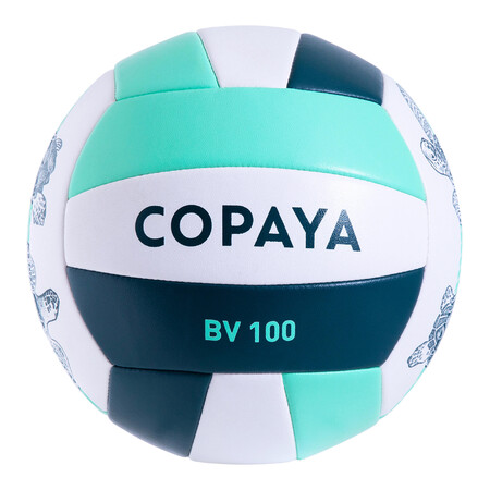 Balon De Voley Playa 100 Classic Cosido Talla 5 Verde Tortuga