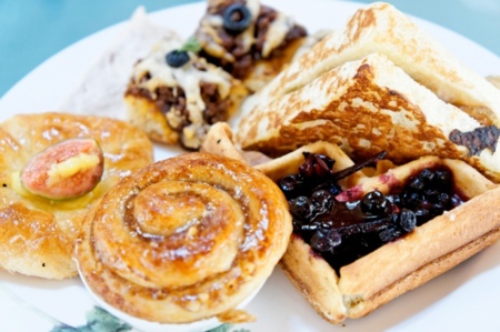 Alimentos para el desayuno con exceso de azúcar