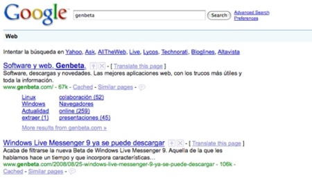 Google SearchWiki, votación de resultados