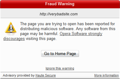 Opera malware