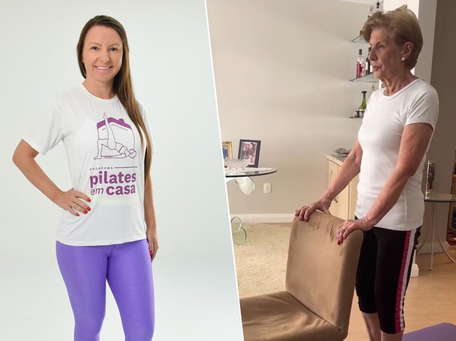 Pilates en silla para las rodillas